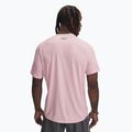 Tricou de antrenament pentru bărbați Under Armour Tech Textured prime pink/black 2