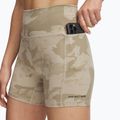 Pantaloni scurți de antrenament pentru femei Under Armour Project Rock Middy city khaki / black 4