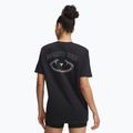 Tricou pentru femei Under Armour Project Rock Campus black/white clay/hyper green 2