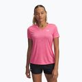 Tricou de antrenament pentru femei Under Armour Tech V-Twist super roz/alb