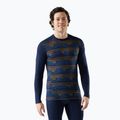 Bluză termică pentru bărbați Smartwool Merino 250 Baselayer Crew Boxed deep navy geo peaks