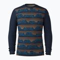 Bluză termică cu mâneci lungi pentru bărbați Smartwool Merino 250 Baselayer Crew Boxed deep navy geo peaks 3