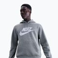Bluză pentru bărbați Nike Club Pullover Hoodie dark grey heather/light smoke grey/white 4
