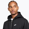 Bluză pentru bărbați Nike Club Full Zip Hoodie black/black/white 4