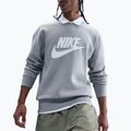 Bluză pentru bărbați Nike Sportswear Club Graphic Fleece Crew dark grey heather/white 4