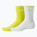 Șosete New Balance Running Stripe Midcalf 2 perechi yellow/white