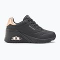 Încălțăminte pentru femei SKECHERS Uno Wedge Hi Steps black/rose gold 2