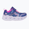Încălțăminte pentru copii SKECHERS Heart Lights Retro Hearts navy leather/multi trim 10