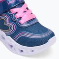 Încălțăminte pentru copii SKECHERS Heart Lights Retro Hearts navy leather/multi trim 7