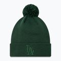 Șapcă pentru femei New Era Metallic Bobble Knit Beanie Los Angeles Dodgers dark green