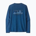 Longsleeve pentru bărbațiPatagonia Cap Cool Daily Graphic Shirt '73 skyline / clement blue x-dye