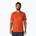 Tricou pentru bărbați Patagonia Cap Cool Merino Blend Graphic Shirt heritage header/coal orange