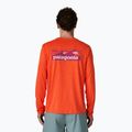 Longsleeve pentru bărbați Patagonia Capilene Cool Daily - Boardshort Logo orange peel/light orange peel x-dye 2