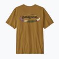 Tricou pentru bărbați Patagonia '95 Oval Logo bobcat brown/sunshine 2