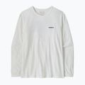 Longsleeve pentru femei Patagonia P-6 Logo Responsibili-Tee LS fiber white