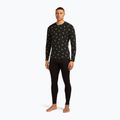 Longsleeve termoactiv pentru bărbați icebreaker Merino 200 Oasis Crewe Snow Day black/peridot/aop 2
