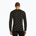 Longsleeve termoactiv pentru bărbați icebreaker Merino 200 Oasis Crewe Snow Day black/peridot/aop 3