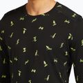 Longsleeve termoactiv pentru bărbați icebreaker Merino 200 Oasis Crewe Snow Day black/peridot/aop 6
