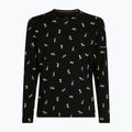 Longsleeve termoactiv pentru bărbați icebreaker Merino 200 Oasis Crewe Snow Day black/peridot/aop 8