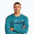 Longsleeve termoactiv pentru bărbați icebreaker Merino 200 Oasis Crewe Elevation Line topaz 6
