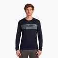 Bluză termică pentru bărbați icebreaker Merino 200 Oasis Crewe Elevation Line midnight navy