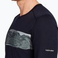 Longsleeve termoactiv pentru bărbați icebreaker Merino 200 Oasis Crewe Elevation Line midnight navy 6