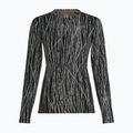 Longsleeve de trekking pentru femei Icebreaker Merino 260 Tech Vertex Crewe Delta Lines AOP black/snow/j 7