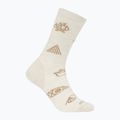 Șosete pentru femei icebreaker Merino Ultralight Crew Camp Ess ecru heather/sand