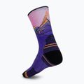 Șosete pentru femei Smartwool Hike Mountain Sunrise Print Crew deep navy 2