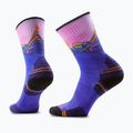 Șosete pentru femei Smartwool Hike Mountain Sunrise Print Crew deep navy 6