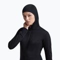 Bluză de trekking pentru femei Icebreaker Merino 200 Realfleece Descender Half Zip Hoodie black 6