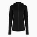 Bluză de trekking pentru femei Icebreaker Merino 300 Realfleece Descender Zip Hoodie black