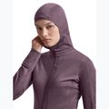 Bluză de trekking pentru femei Icebreaker Merino 200 Realfleece Descender Half Zip Hoodie grey plum 6