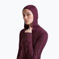 Bluză de trekking pentru femei Icebreaker Merino 300 Realfleece Descender Zip Hoodie dark berry 5