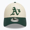 New Era Colourblock 9Forty Oakland Athletics șapcă de baseball bej deschis 3
