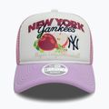 New Era Fruit Graphics Trucker New York Yankees șapcă de baseball roz închis 3