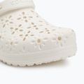 Papuci Crocs Classic Floral Cutout Clog chalk 8