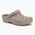 Papuci Crocs Classic Floral Cutout Clog taupe
