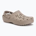 Papuci Crocs Classic Floral Cutout Clog taupe 2