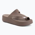 Papuci pentru femei Crocs Getaway Platform Toe Loop truffle