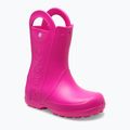 Papuci pentru copii Crocs Handle It Rain Boot Kids pink crush 8