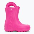 Papuci pentru copii Crocs Handle It Rain Boot Kids pink crush 2