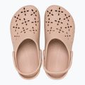 Papuci Crocs Classic Floral Cutout Clog pink caramel 5