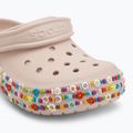 Papuci pentru copii Crocs Classic Beaded Band Clog Kids quartz 8