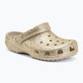 Șlapi pentru copii Crocs Classic Chunky Glitter sandstone