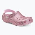 Șlapi pentru copii Crocs Classic Chunky Glitter pink milk 2