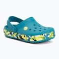 Șlapi pentru copii Crocs Crockband Glow Confetti Band turbo teal/multi 2