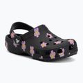 Șlapi pentru copii Crocs Classic Flower black 2