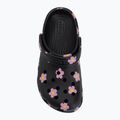 Șlapi pentru copii Crocs Classic Flower black 6