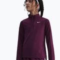 Bluză cu mânecă lungă de antrenament pentru copii Nike Dri-Fit 1/4 Zip bordeaux/white 4